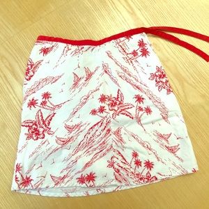 Vintage Gap Hawaiian Wrap skirt midi size 5